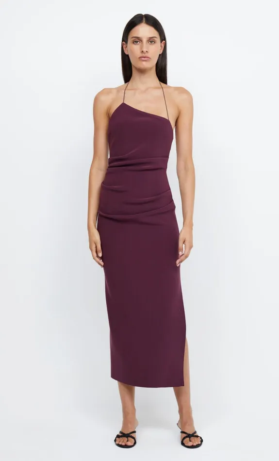 Women Dresses Bec Bridge ANDY ASYM MIDI DRESS Plum