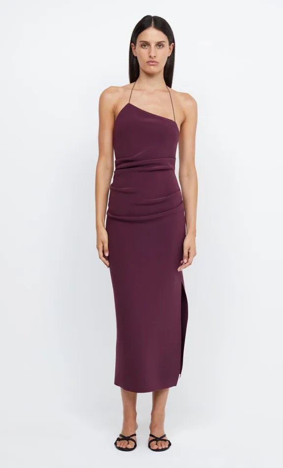Women Dresses Bec Bridge ANDY ASYM MIDI DRESS Plum