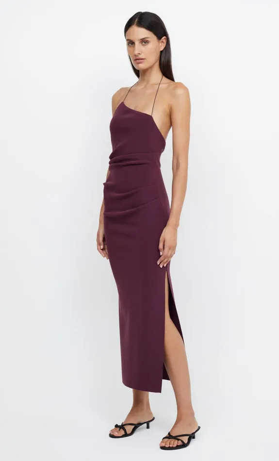 Women Dresses Bec Bridge ANDY ASYM MIDI DRESS Plum