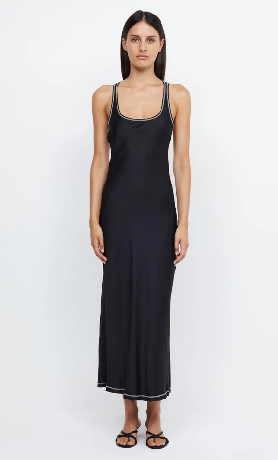 Women Dresses Bec Bridge EMERY BACKLESS MIDI DRESS Blackivory