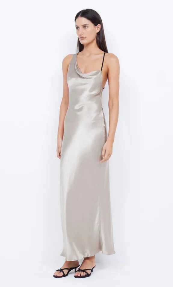 Women Dresses Bec Bridge FARAH COWL MAXI DRESS Oysterblack