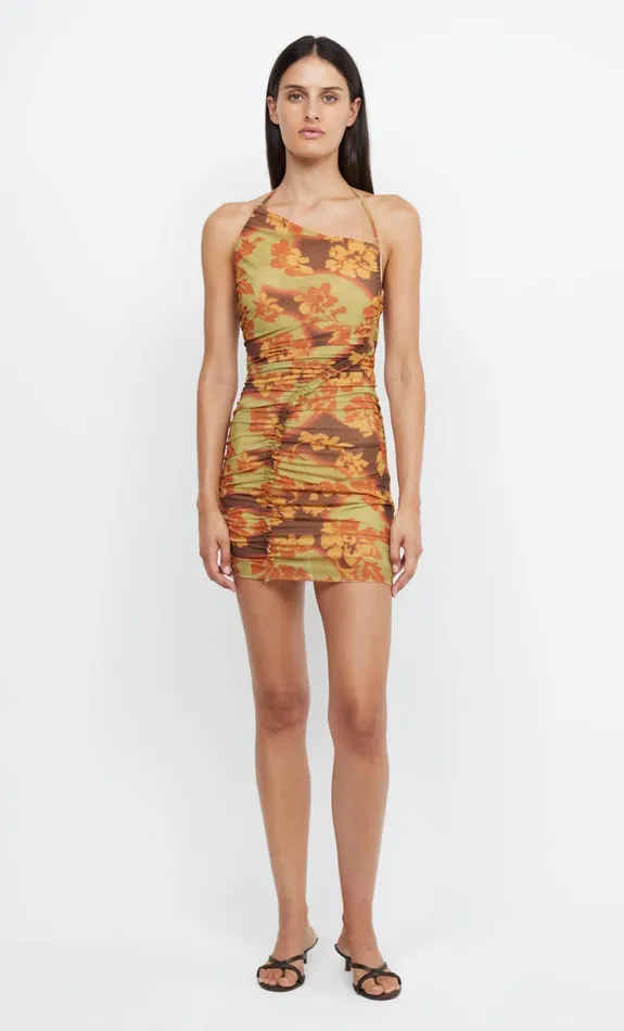 Women Dresses Bec Bridge JULIEN ASYM MINI DRESS Hibiscus Patch