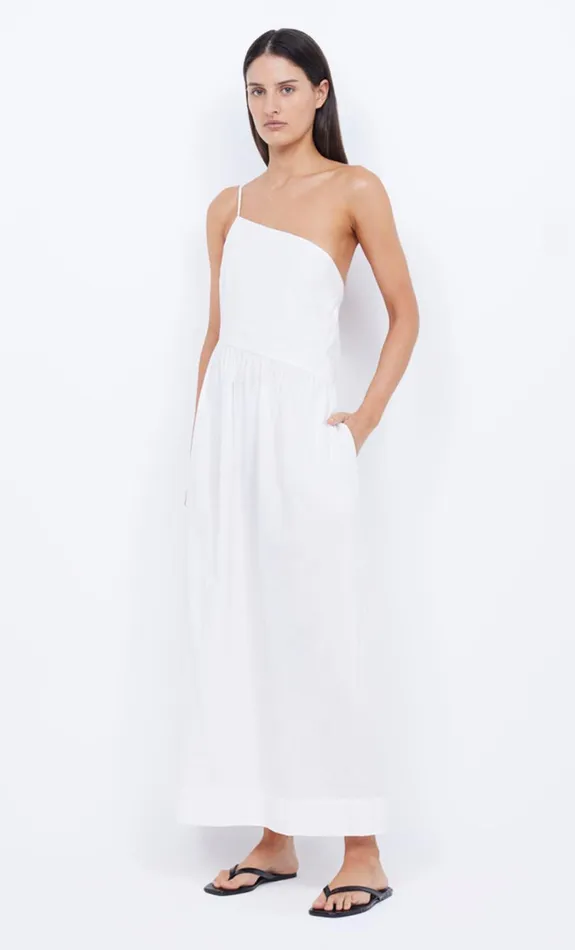 Women Dresses Bec Bridge LENNOX ONE SHOULDER MAXI Ivory