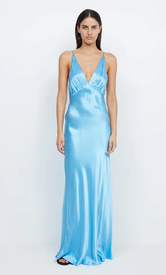 Women Dresses Bec Bridge LORELAI V MAXI DRESS Topaz Blue