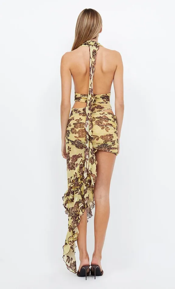 Women Dresses Bec Bridge MALIBU BAY HALTER DRESS Citrus Plum Floral
