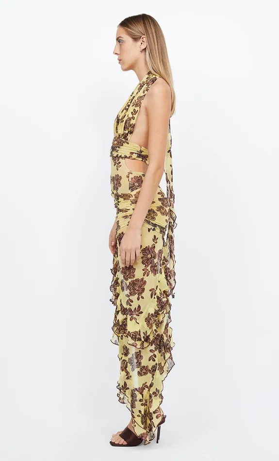 Women Dresses Bec Bridge MALIBU BAY HALTER DRESS Citrus Plum Floral