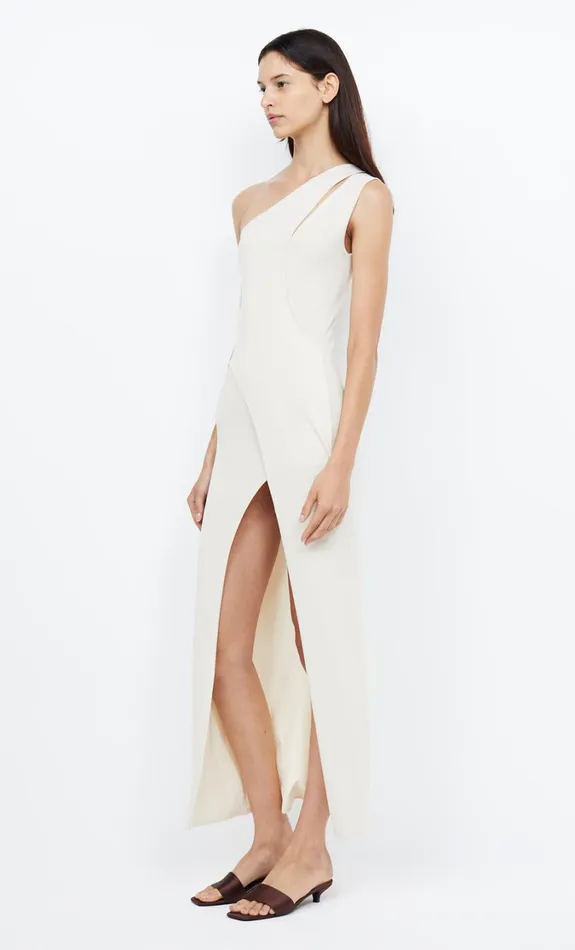 Women Dresses Bec Bridge MIRA ASYM KNIT MAXI DRESS Ivory