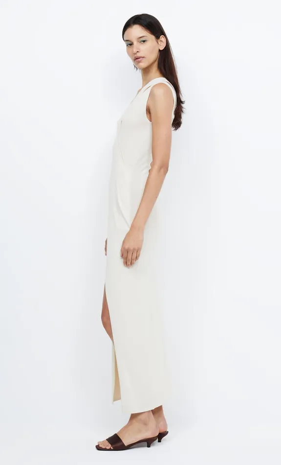 Women Dresses Bec Bridge MIRA ASYM KNIT MAXI DRESS Ivory