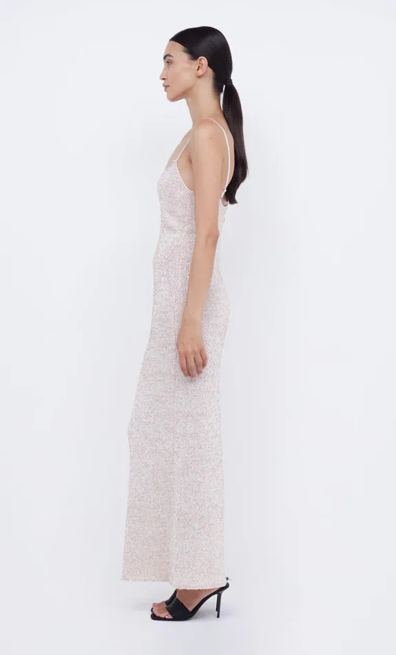 Women Dresses Bec Bridge SADIE SEQUIN KNIT SLIP DRESS Rose Gold