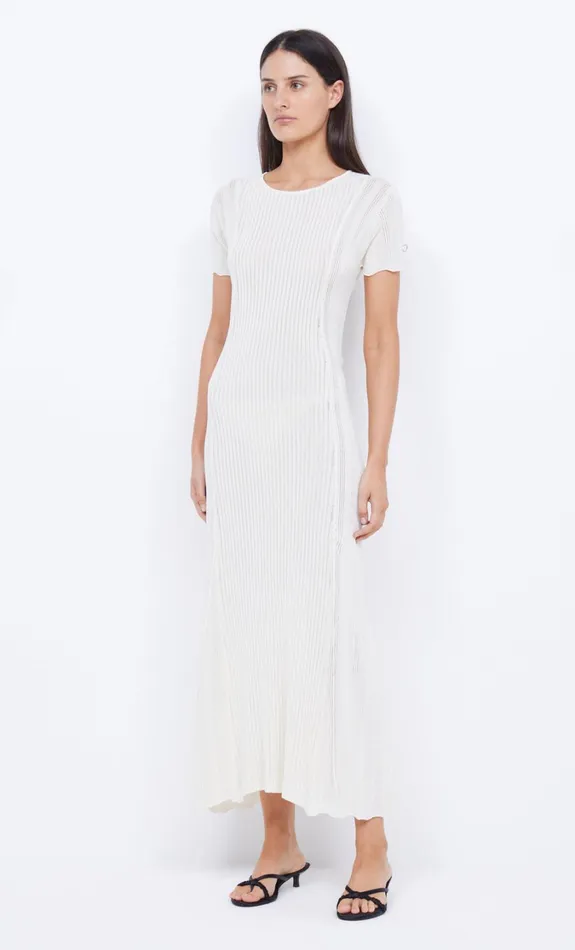 Women Dresses Bec Bridge SAMMY CAP SLEEVE KNIT MAXI Ivory