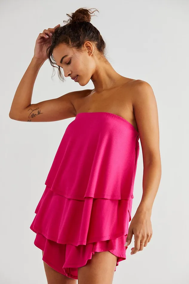 Women Dresses Free People Sunsational Set Hot Pink