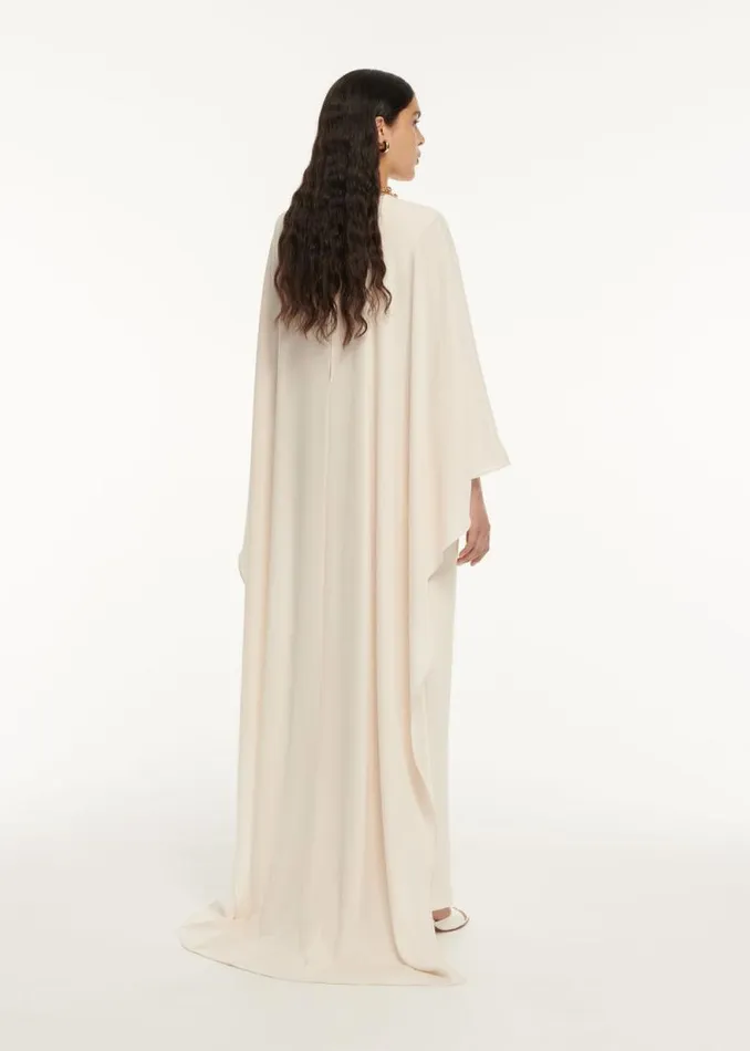 Women Dresses Roland Mouret Cape Satin Crepe Maxi Dress