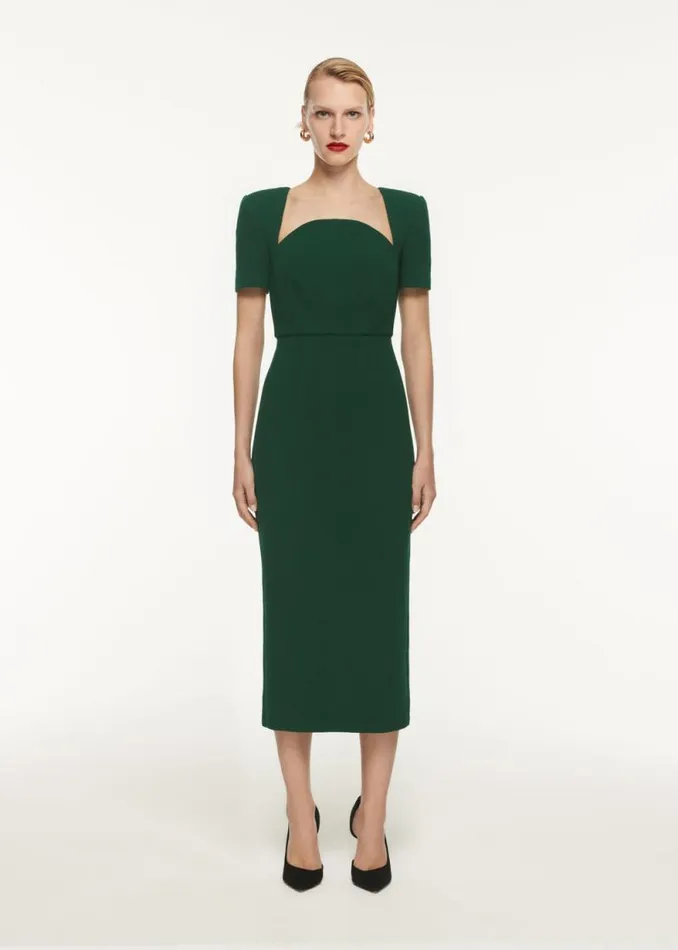 Women Dresses Roland Mouret SHORT SLEEVE MOON MIDI DRESS