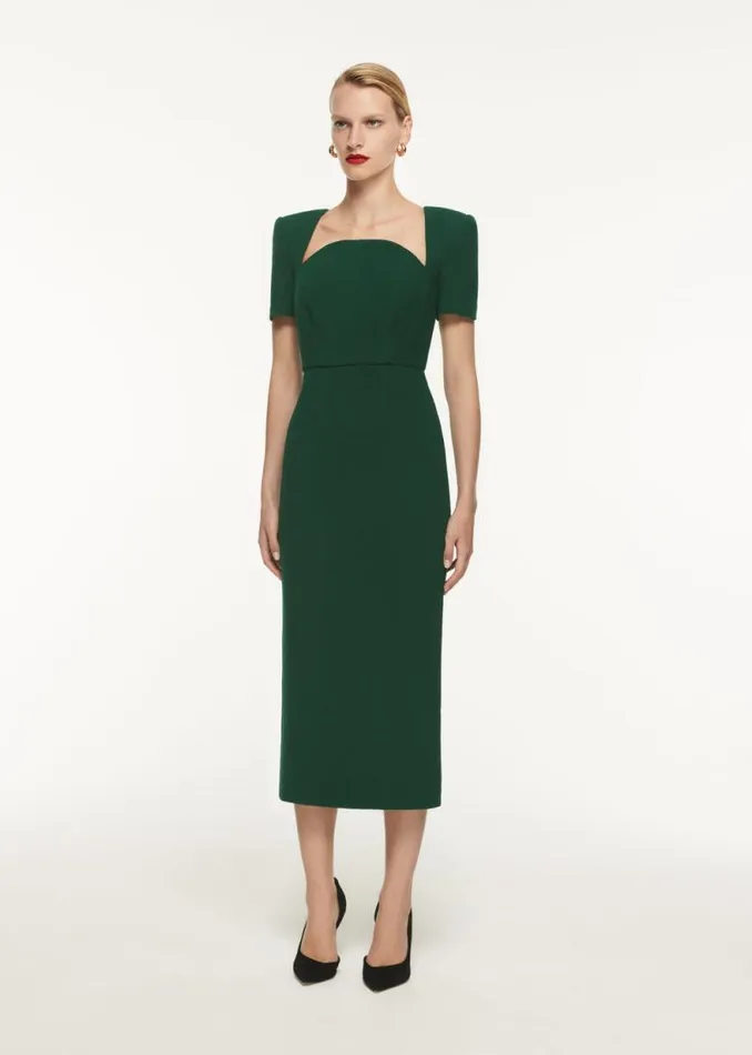 Women Dresses Roland Mouret SHORT SLEEVE MOON MIDI DRESS