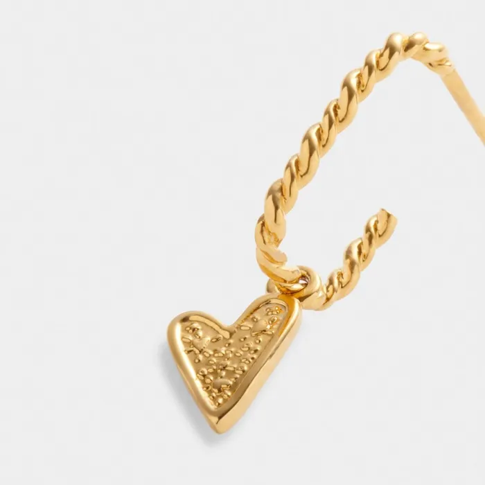 Women Earrings Katie Loxton Friendship039 Waterproof Gold Heart Hoop Earrings