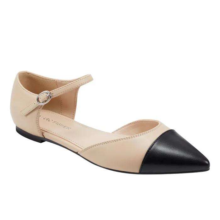 Women Elesia D039Orsay Flat Natural Marc Fisher Loafers and Flats