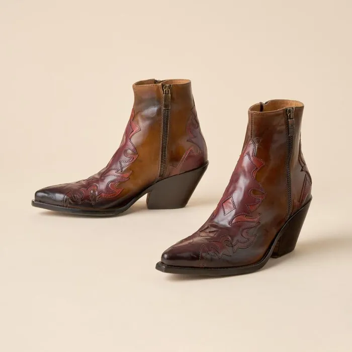 Women Emblazoned Boots Bronze Sundance Catalog Boots