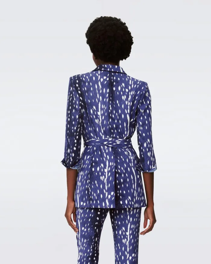 Women Emiliano Jacket Fawn Perfect Navy DVF Jackets and Coats