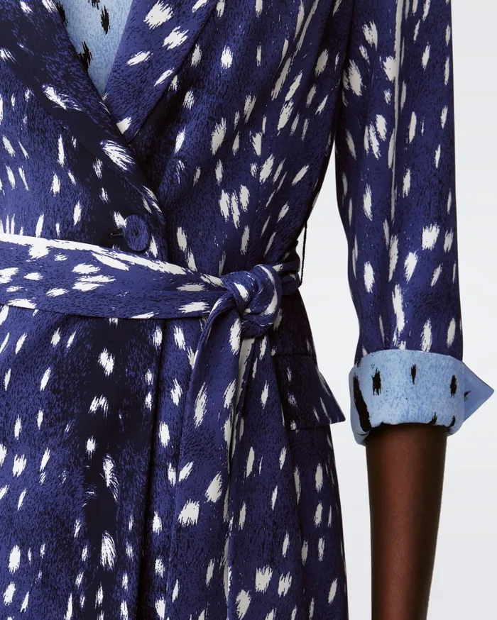 Women Emiliano Jacket Fawn Perfect Navy DVF Jackets and Coats