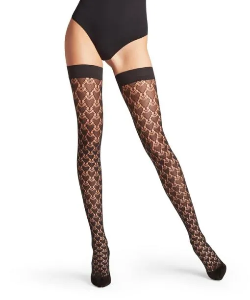Women Emotion Women Stay Ups Black FALKE Thigh Highs