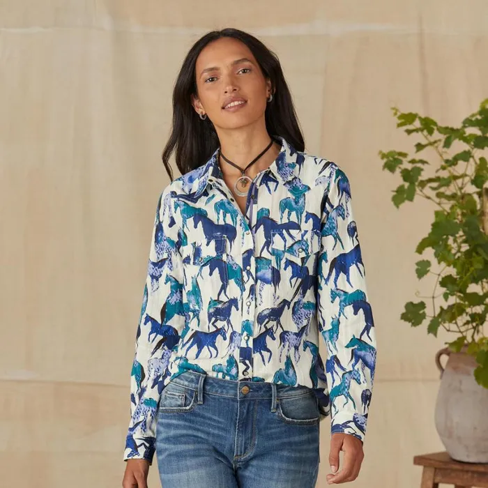 Women Equestrian Joy Shirt Gold Sundance Catalog Tops Women Equestrian Joy Shirt Gold Sundance Catalog Tops