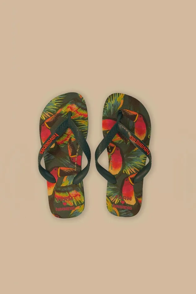 Women Farm Tuca Havaianas Sandals Green FARM Rio Sandals Women Farm Tuca Havaianas Sandals Green FARM Rio Sandals