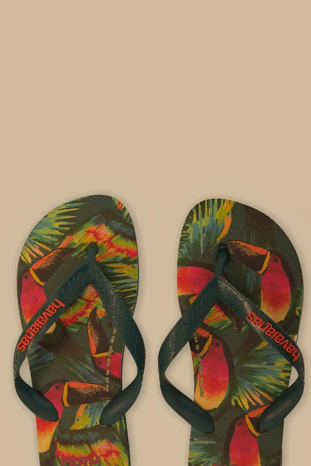 Women Farm Tuca Havaianas Sandals Green FARM Rio Sandals Women Farm Tuca Havaianas Sandals Green FARM Rio Sandals