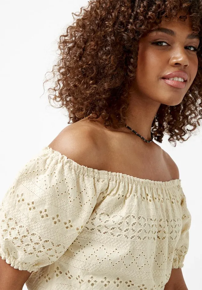 Women Fig Cream Scoopneck Womens Blouse Cream Buffalo David Bitton Blouses