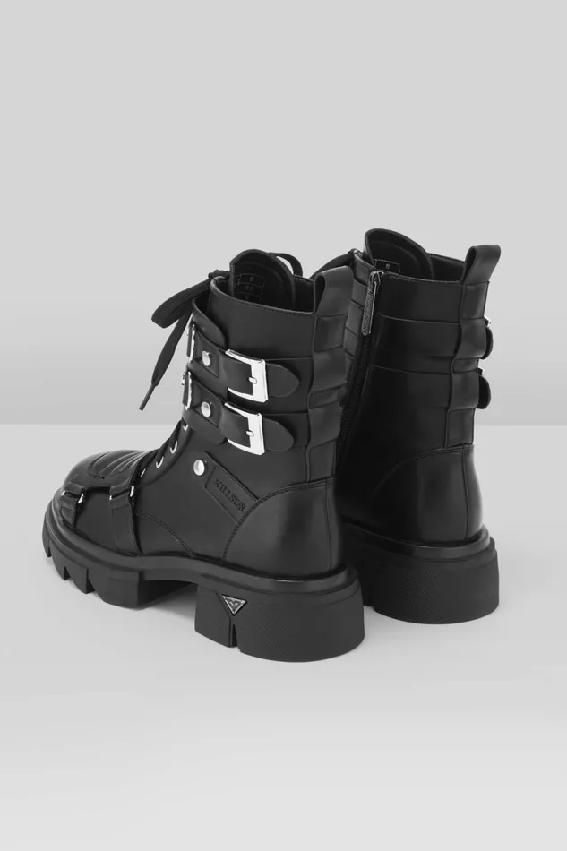 Women Flats and Trainers Killstar Dark Machine Boots