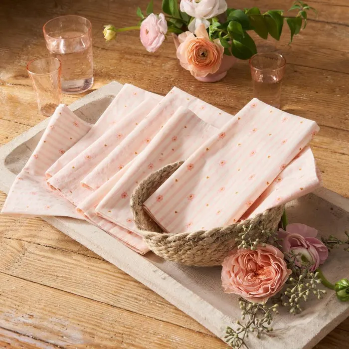 Women Flora Striped Napkin Set Sundance Catalog Tabletop