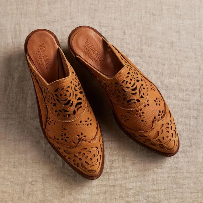 Women Floral Krevo Mules Tan Sundance Catalog Shoes Women Floral Krevo Mules Tan Sundance Catalog Shoes