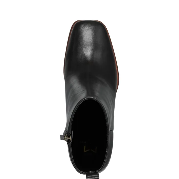 Women Floria Square Toe Bootie Black Leather Marc Fisher Booties