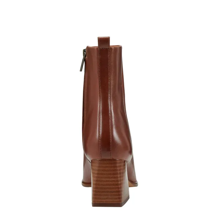 Women Floria Square Toe Bootie Tan Leather Marc Fisher Boots and Booties
