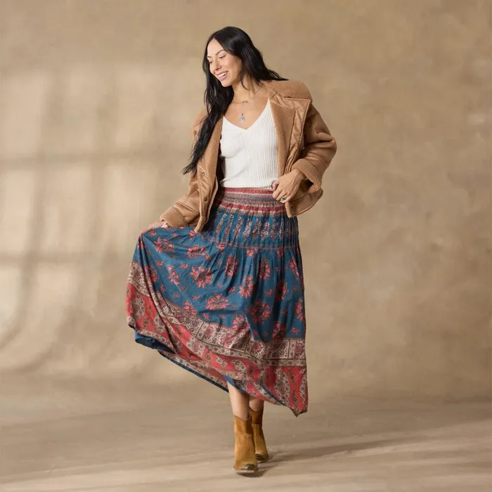 Women Flower Crowns Skirt Teal Sundance Catalog Skirts Women Flower Crowns Skirt Teal Sundance Catalog Skirts