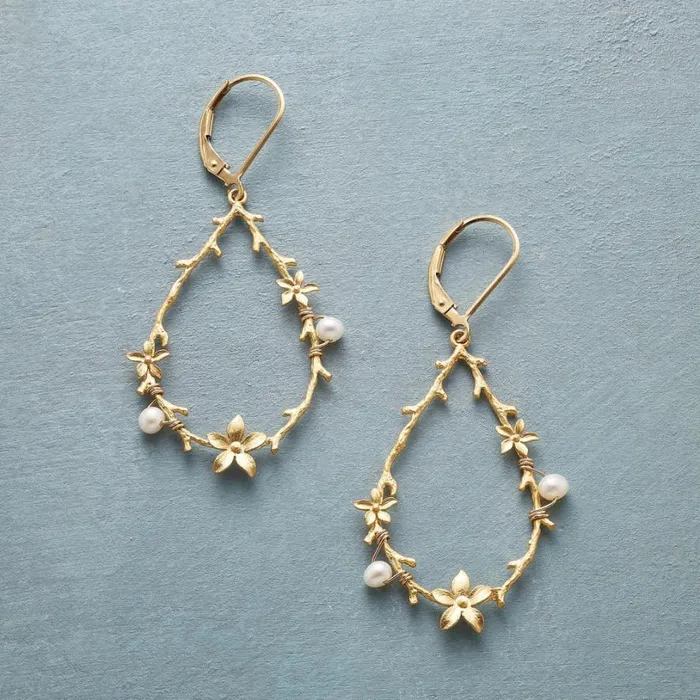 Women Flowering Pearl Earrings Sundance Catalog Earrings