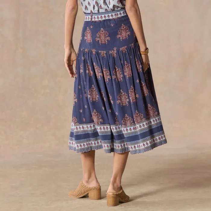 Women Folklore Ruffle Skirt Navy Sundance Catalog Skirts Women Folklore Ruffle Skirt Navy Sundance Catalog Skirts