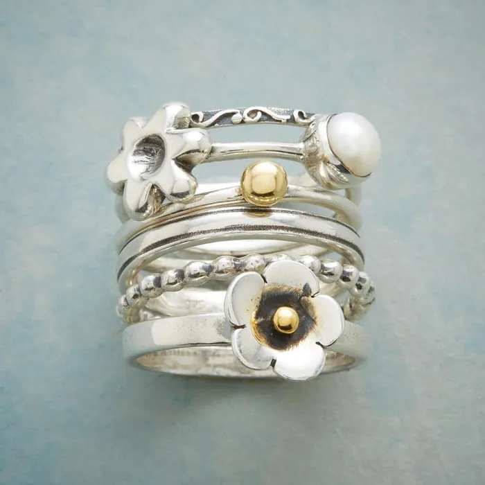 Women Garden Of Delight Ring Set Sundance Catalog Rings
