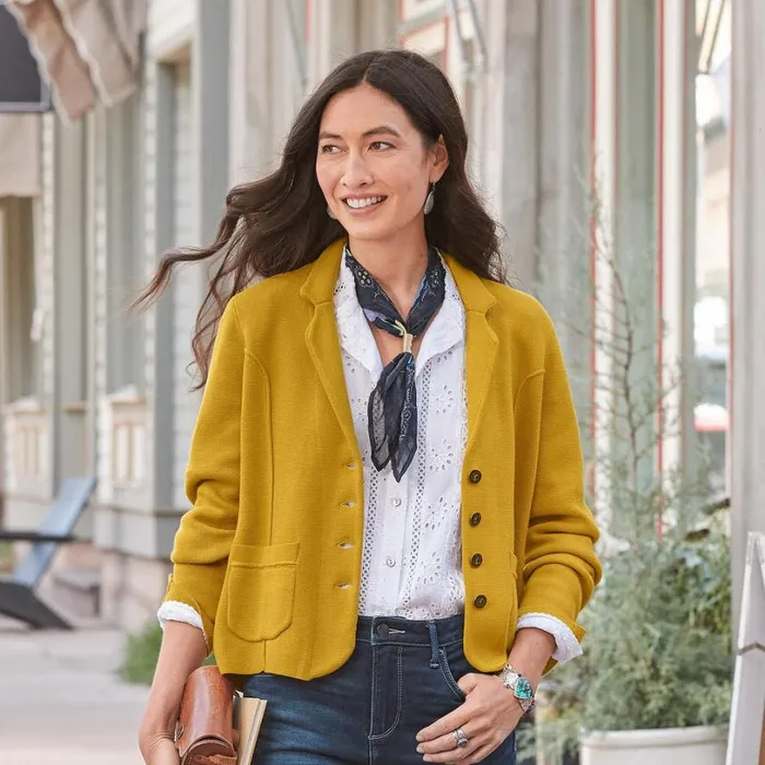 Women Gold Rush Sweater Blazer Indigo Sundance Catalog Sweaters Women Gold Rush Sweater Blazer Indigo Sundance Catalog Sweaters