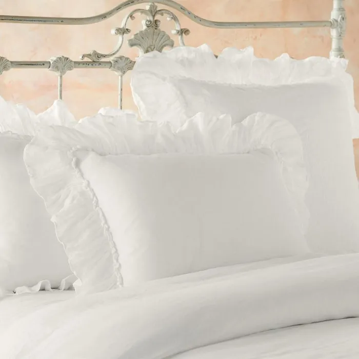Women Gossamer Linen Ruffle Sham Cenote Sundance Catalog Bedding and Bath Women Gossamer Linen Ruffle Sham Cenote Sundance Catalog Bedding and Bath