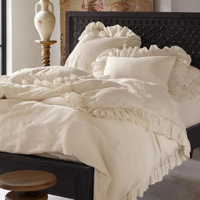 Women Gossamer Linen Ruffle Sham Cenote Sundance Catalog Bedding and Bath Women Gossamer Linen Ruffle Sham Cenote Sundance Catalog Bedding and Bath