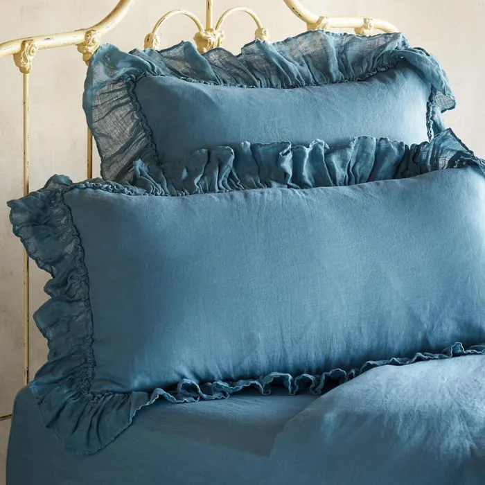 Women Gossamer Linen Ruffle Sham Cenote Sundance Catalog Bedding and Bath Women Gossamer Linen Ruffle Sham Cenote Sundance Catalog Bedding and Bath