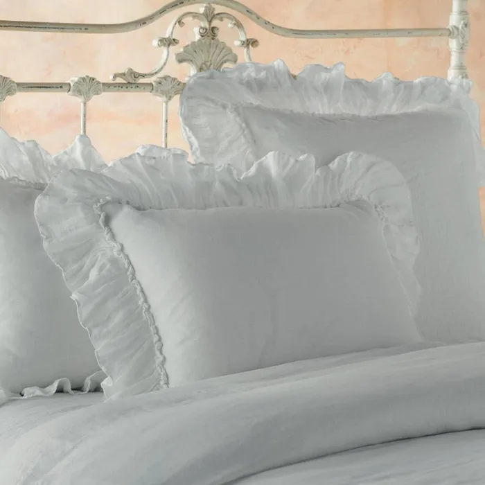 Women Gossamer Linen Ruffle Sham Cenote Sundance Catalog Bedding and Bath Women Gossamer Linen Ruffle Sham Cenote Sundance Catalog Bedding and Bath