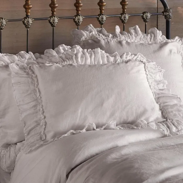Women Gossamer Linen Ruffle Sham Cenote Sundance Catalog Bedding and Bath Women Gossamer Linen Ruffle Sham Cenote Sundance Catalog Bedding and Bath