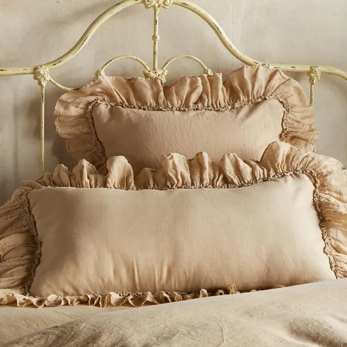 Women Gossamer Linen Ruffle Sham Cenote Sundance Catalog Bedding and Bath Women Gossamer Linen Ruffle Sham Cenote Sundance Catalog Bedding and Bath