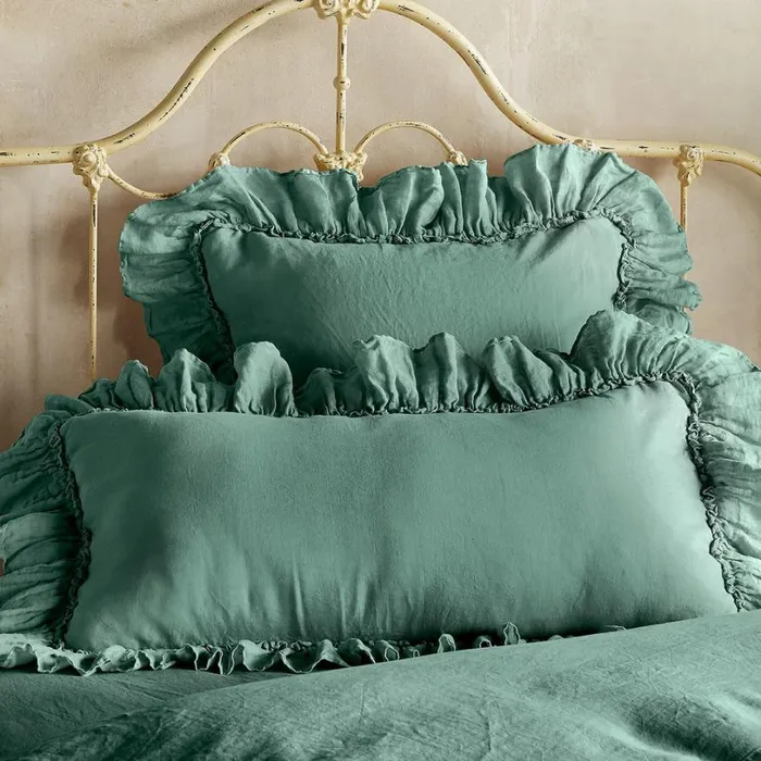Women Gossamer Linen Ruffle Sham Cenote Sundance Catalog Bedding and Bath Women Gossamer Linen Ruffle Sham Cenote Sundance Catalog Bedding and Bath