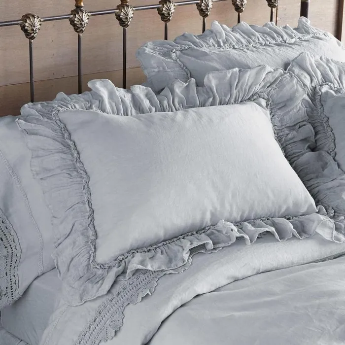 Women Gossamer Linen Ruffle Sham Cenote Sundance Catalog Bedding and Bath Women Gossamer Linen Ruffle Sham Cenote Sundance Catalog Bedding and Bath