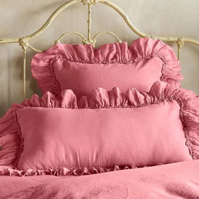 Women Gossamer Linen Ruffle Sham Cenote Sundance Catalog Bedding and Bath Women Gossamer Linen Ruffle Sham Cenote Sundance Catalog Bedding and Bath