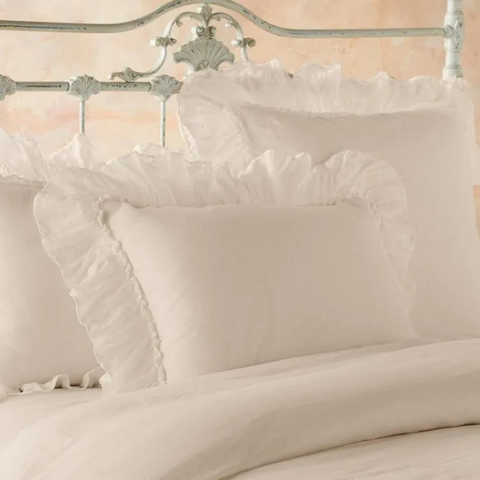 Women Gossamer Linen Ruffle Sham Cenote Sundance Catalog Bedding and Bath Women Gossamer Linen Ruffle Sham Cenote Sundance Catalog Bedding and Bath