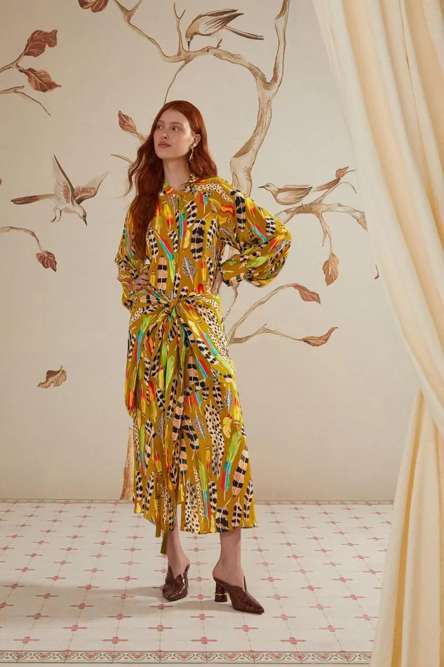 Women Green Amazon Feathers Midi Dress Amazon Feathers Green FARM Rio Midi Dresses Women Green Amazon Feathers Midi Dress Amazon Feathers Green FARM Rio Midi Dresses