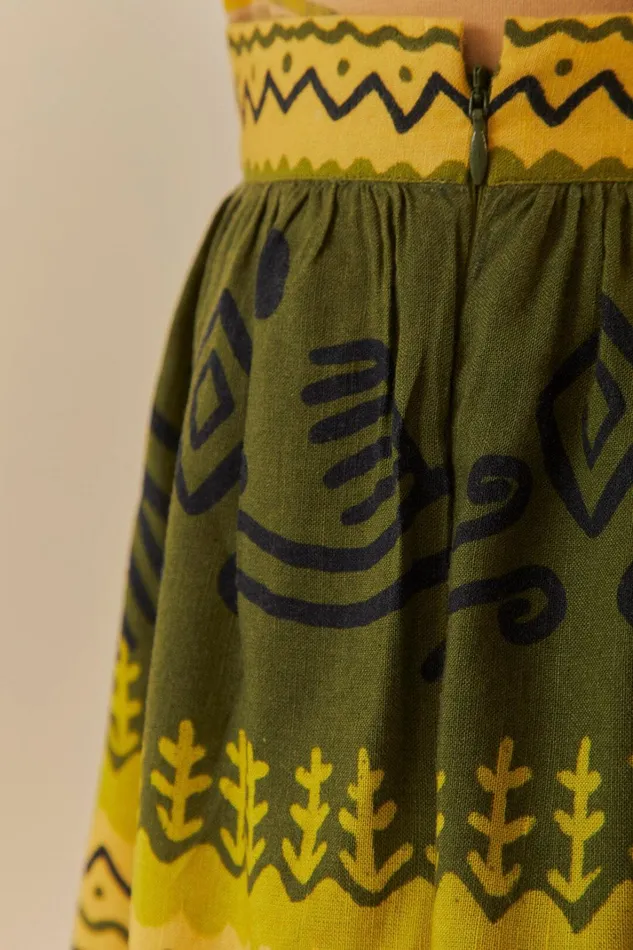 Women Green Creation Midi Skirt Green Creation FARM Rio Skirts